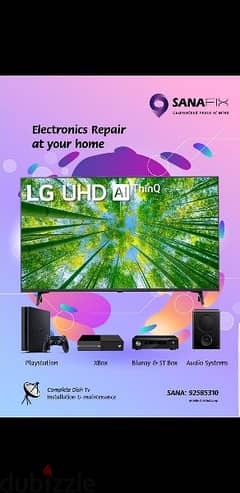 tv led lcd tv rapairing home sarvice all muscat