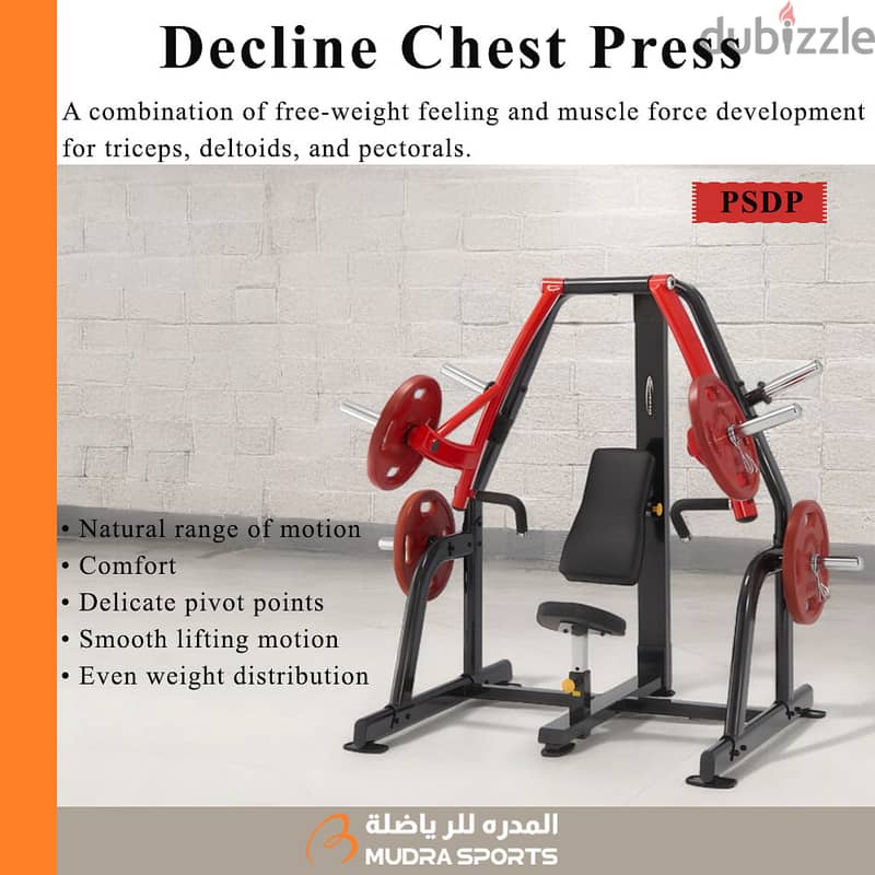 Steelflex Plate Loaded Decline Chest Press Machine 0