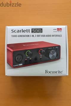 Focusrite Scarlett Solo 3rd Gen USB Audio Interface 0