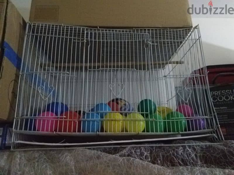 big size cage for bird. and thermocol ice box 0