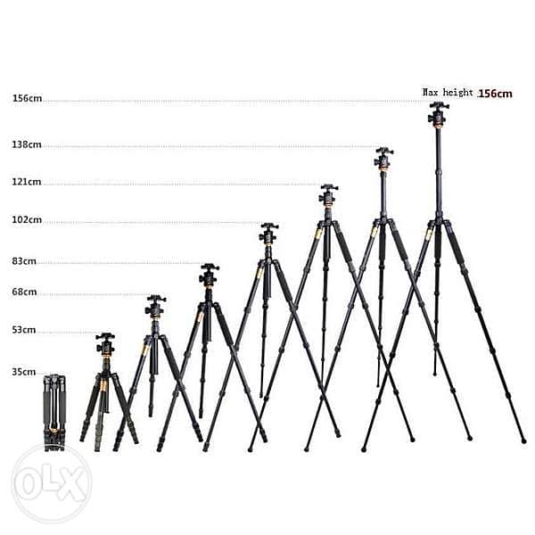 Beike Q666 Portable Professional Tripod Monopod + Ballhead for Cameras 4