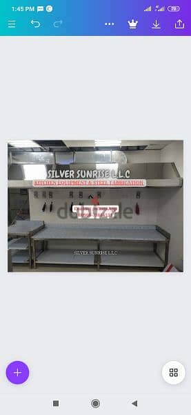 stainless steel kitchen equipments