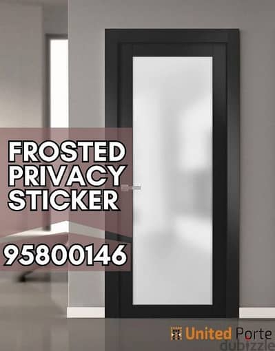 Black tinted sticker, Frosted Privacy film available