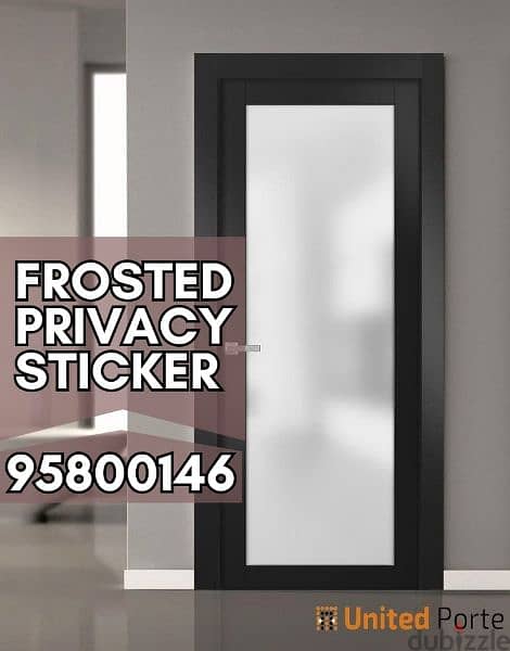 Black tinted sticker, Frosted Privacy film available 0