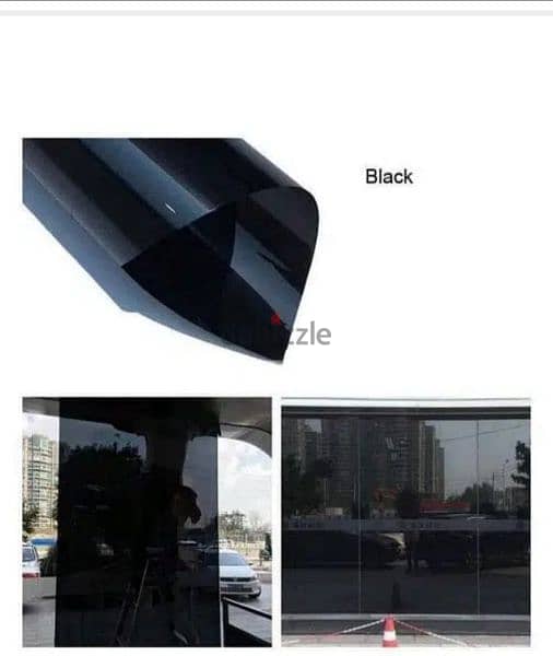 Black tinted sticker, Frosted Privacy film available 1