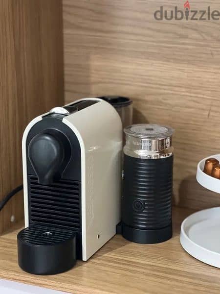 nespresso coffee machine with milk frother 1