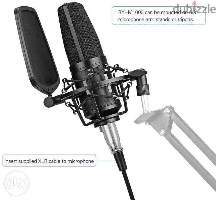 BOYA BY-M1000 Condenser Microphone Podcast Mic Kit 2