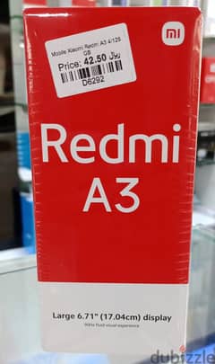 Mobile Redmi A3 4GB Ram 128GB Storage - Brand New