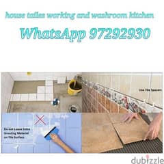 washroom  wall tile fixing and floor