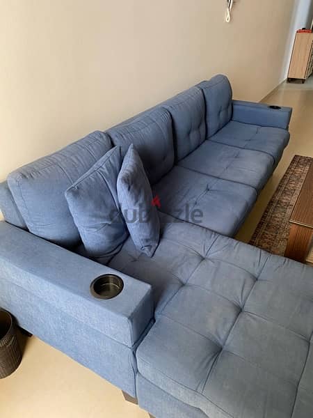 Home Centre corner sofa and mattress 1