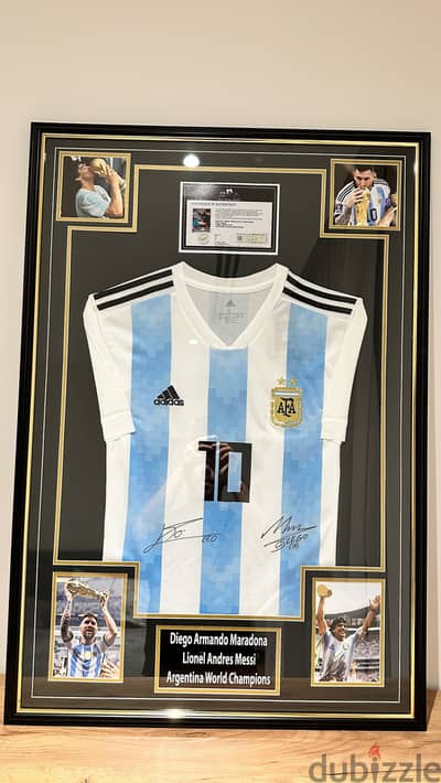 Messi Maradona Argentina Shirt signed authentic 10 worldcup