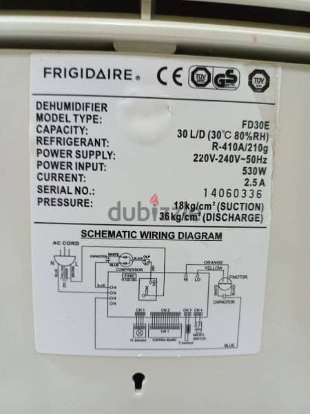 dehumidifier for sale FRIGIDAIRE FD30E 0