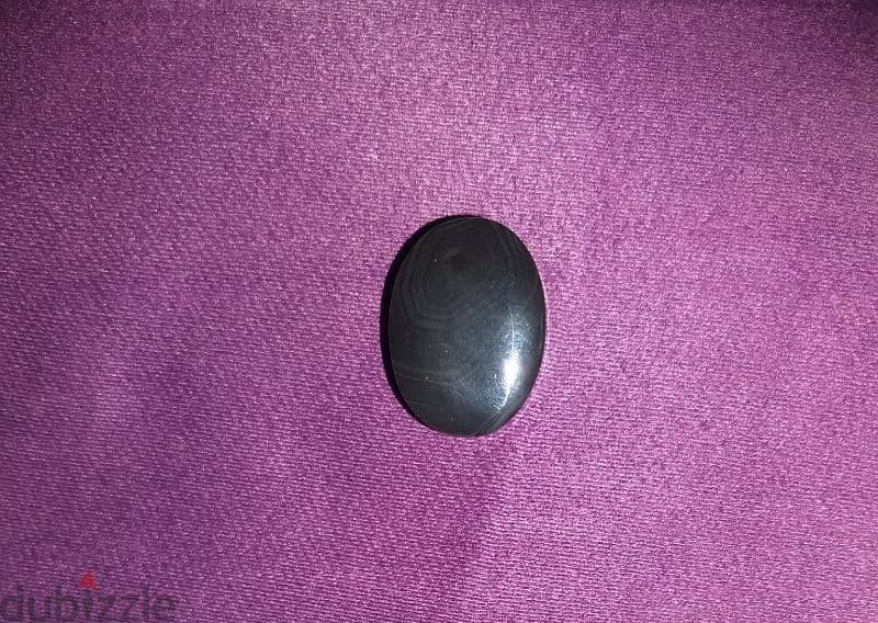 حجر جزع عقيق يمني أسود طبيعي natural yamani banded agate stone 3