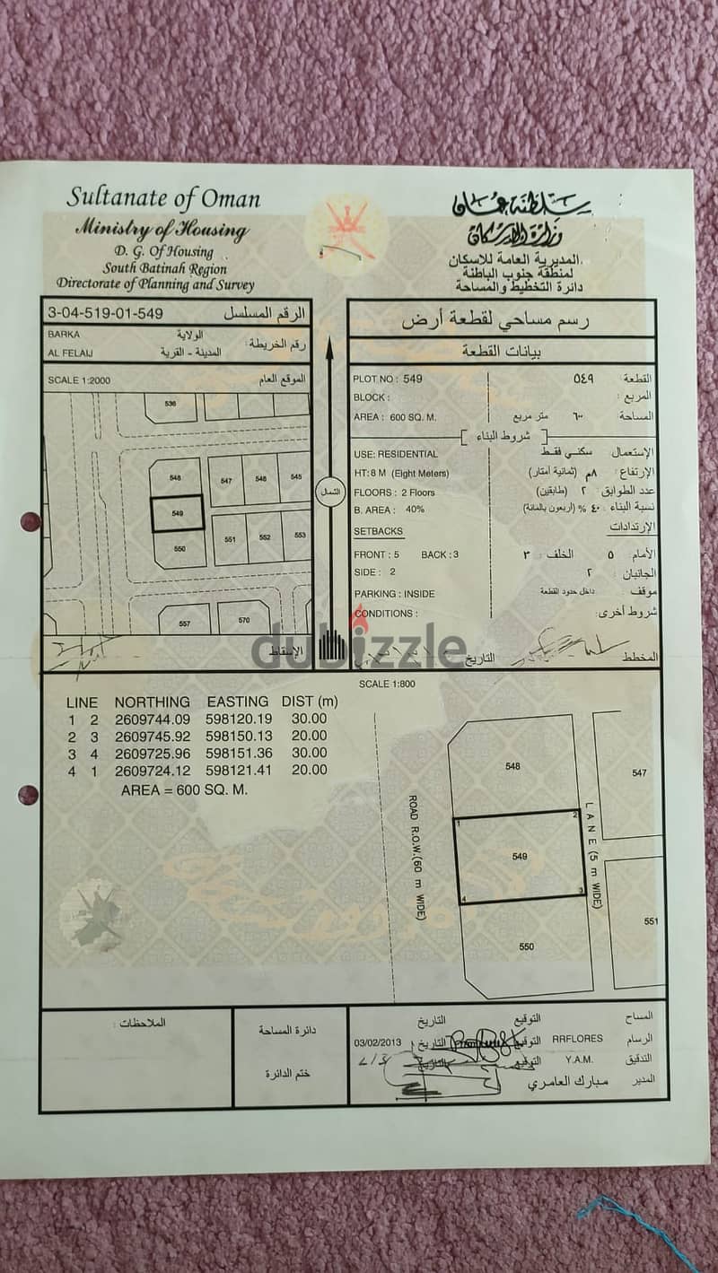 ثلاث قطع ارض للبيع فى ولاية بركاء 0