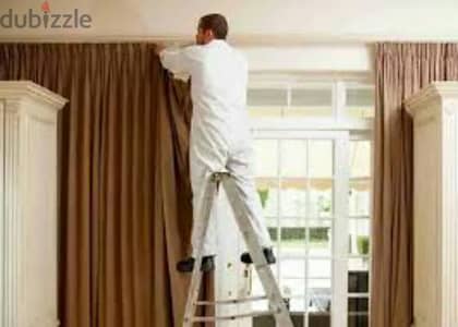 fix curtain and TV stands frame photo all type