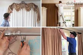 curtains and frames photo clock tv all type fix house service