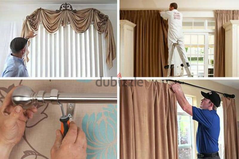 fix curtains and frames photo mirrors TV stands etc 0