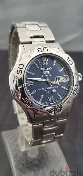 Seiko 5 sports Men’s 7s36 blue dial 23 Jewels Automatic Watch Japan 1