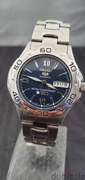 Seiko 5 sports Men’s 7s36 blue dial 23 Jewels Automatic Watch Japan 3