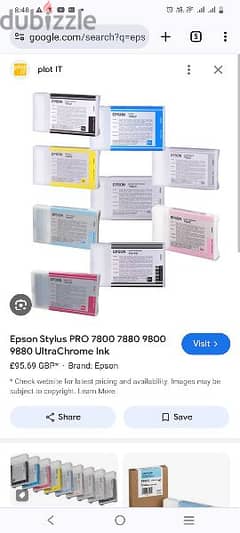 Epson Stylus PRO 7800 7880 9800 9880 UltraChrome Ink