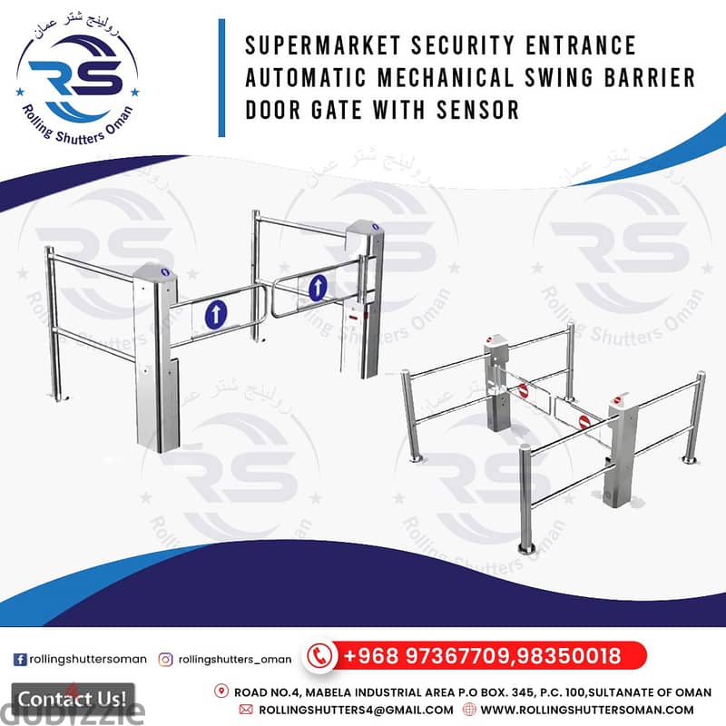 Automatic Mechanical Swing Barrier Door Gate with Sensor 1