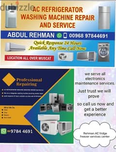 Maintenance Automatic washing machines and Refrigerator'ss