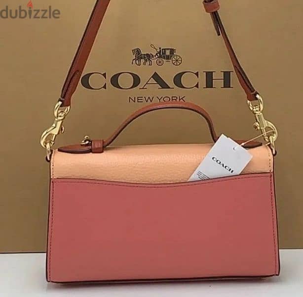 COACH Kleo Top Handle Colourblock Leather Bag Crossbody AUTHENTIC 3