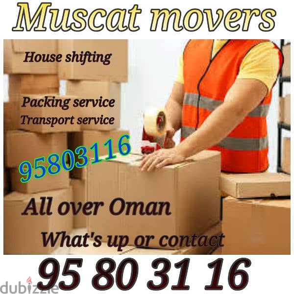 Muscat Movers and packers Transport service all over jgff 0