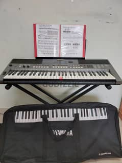 Yamaha PSR i400 with stand, travel bag and adapter, all tutorials