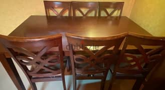 طاولةطعام مع٦كراسي من هوم Dining table with 6 chairs from home center