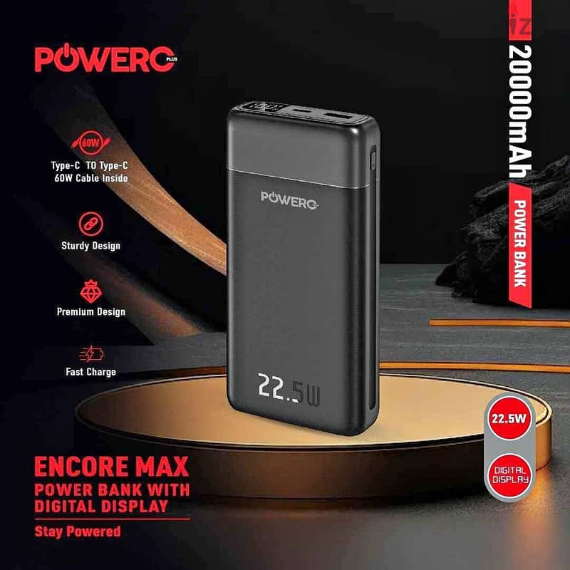 Powero+ Encore Max Powerbank 20000mAh Digital Display PR-PBDPPD20 3