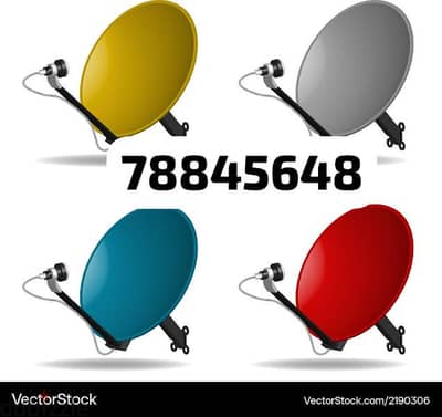 Nilsat arabsat dish Airtel pakast tata saky All satellite fixing