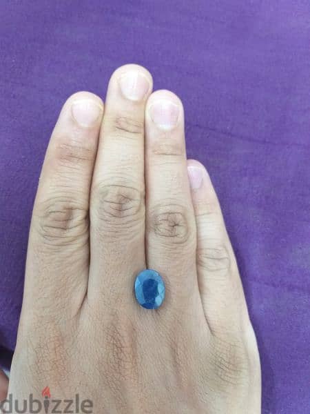 حجر ياقوت أزرق غير معالج طبيعي  natural untreated blue sapphire 5