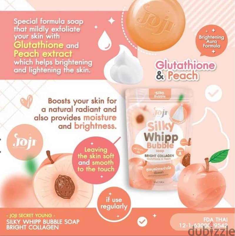 Joji Silky Whipp Bubble Soap with Glutathione and Collagen 1