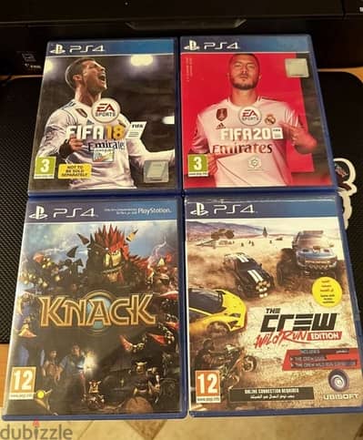 4 PS4 Games for Sale