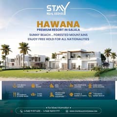 for sale in hawana salalah chalet 1 bedroom with 3 years payment plan
