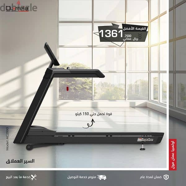 Impluse Commercial AC Motorized Treadmill 1