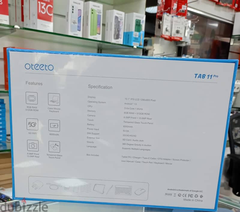 Oteeto Tablet 11 Pro 5G 8GB Ram 512 GB Storage 1