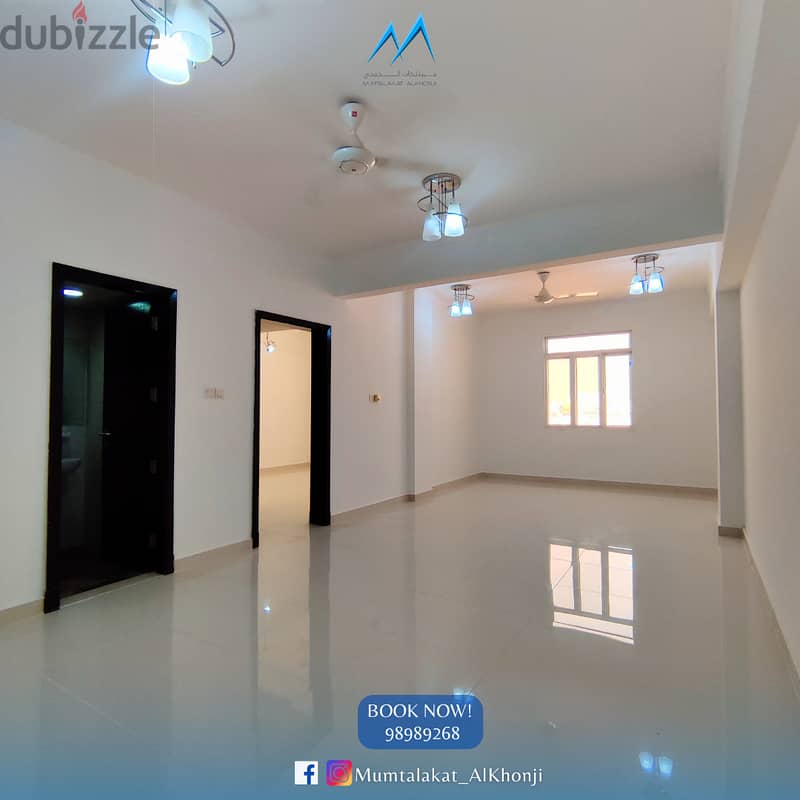 Beautiful flat nxt to Khuwair Square & Park,FREE MAINTENANCE, SPLIT AC 2