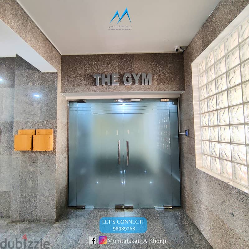 FREE GYM & GAS: Cozy 1 BR Penthouse Steps from Khuwair Square & Park 1