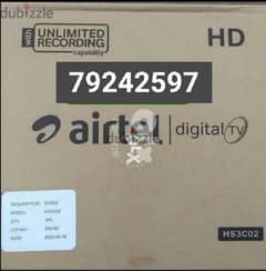 Airtel HD setup box with malayalam Tamil Telugu Hindi sports recharge