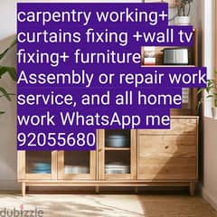 carpenter/furniture,IKEA fix repair/curtain,TV fix in wall/drilling