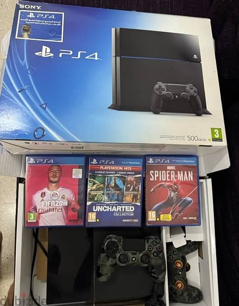 PS4 Console with 2 controllers and 3 Games 2