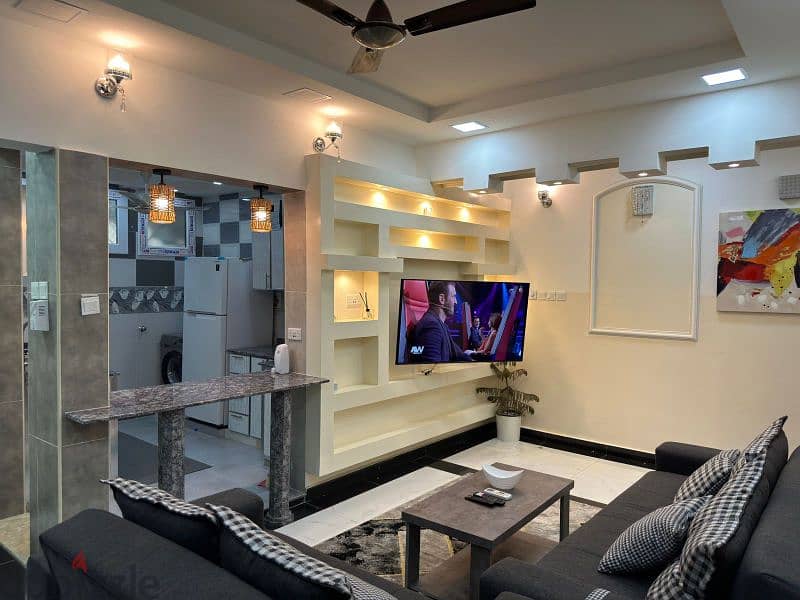 VIP and lovely 1BHK Flat in Alkhuwair شقة فاخرة مفروشة للايجار بالخوير 8