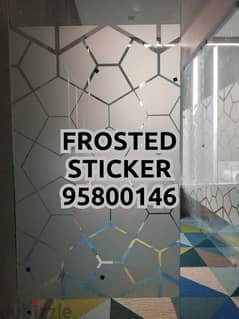 Frosted Glass Sticker vinyl available,Black film available, Tinted