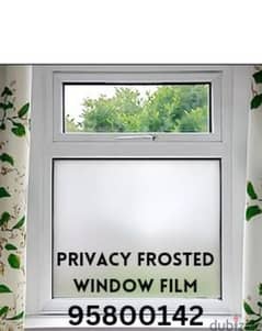 Window Frosted Privacy stickers available, Black Tinted film available