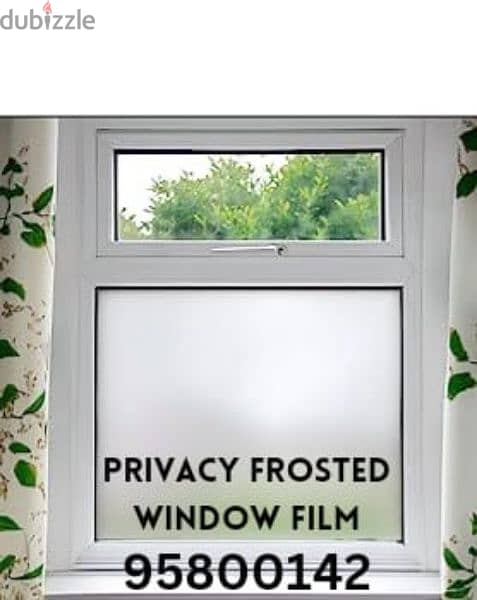 Frosted Sticker available, Glass Blind Privacy film available, 1