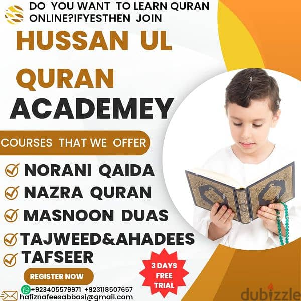 Quran classes for male and female 0