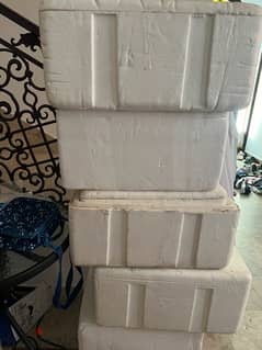 5 big size cooling white boxes 60ltr 0