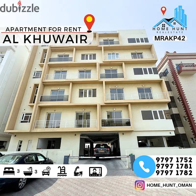 AL KHUWAIR | WELL MAINTAINED 3 BHK APARTMENT FOR RENT 0